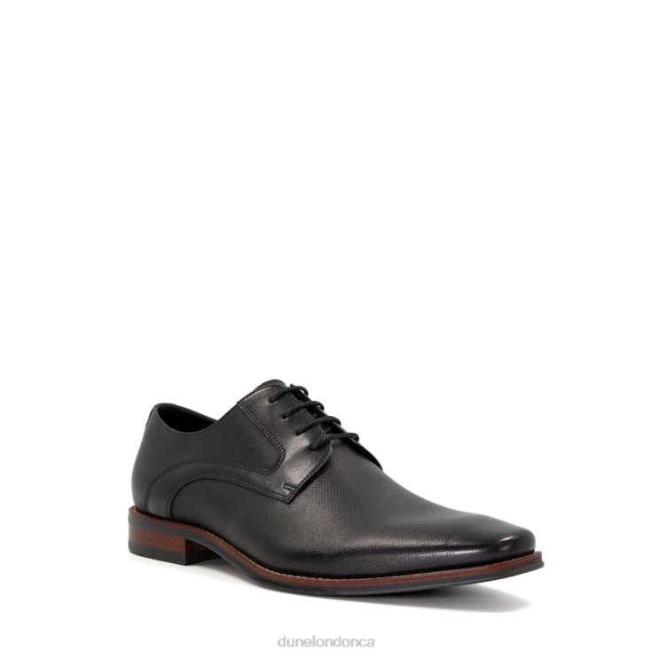Dune London Stoney Men Burnished-Toe Derby Shoes Black 2Z0DB724