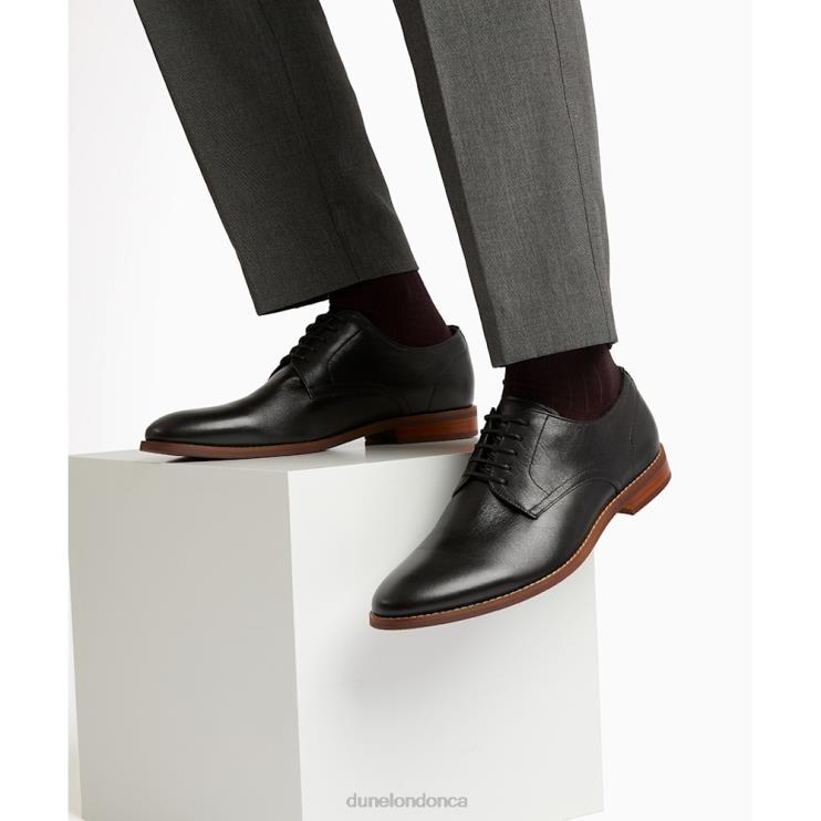 Dune London Suffolks Men Leather Smart Gibson Shoes Black 2Z0DB891