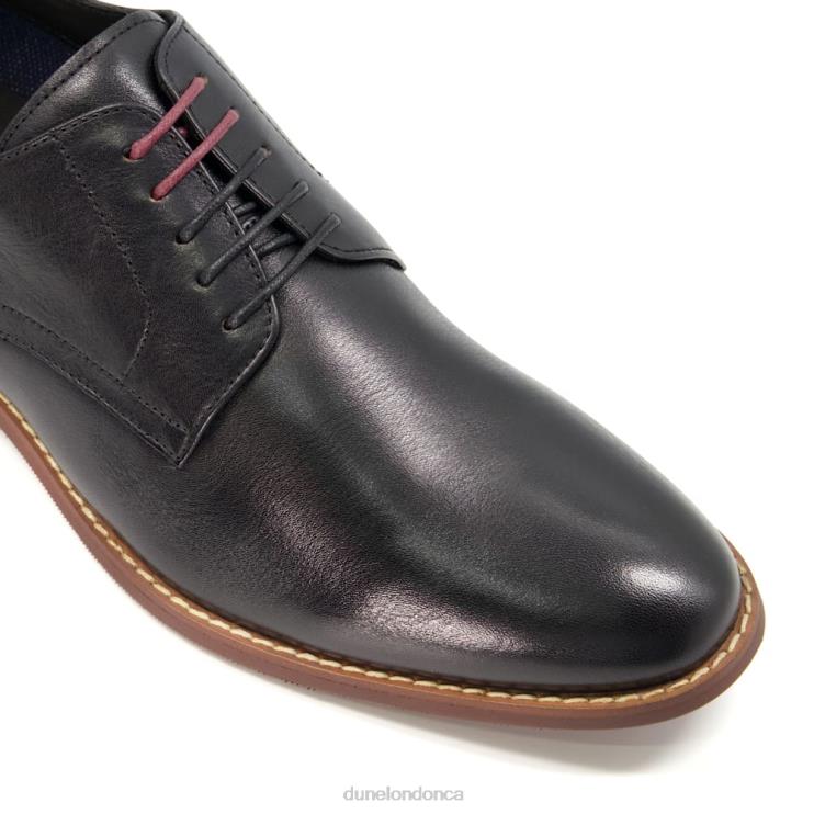 Dune London Suffolks Men Leather Smart Gibson Shoes Black 2Z0DB891