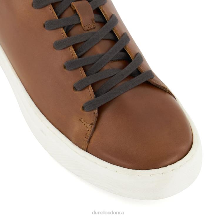 Dune London Terrence Men Lace-Up Cup-Sole Trainers Tan 2Z0DB763