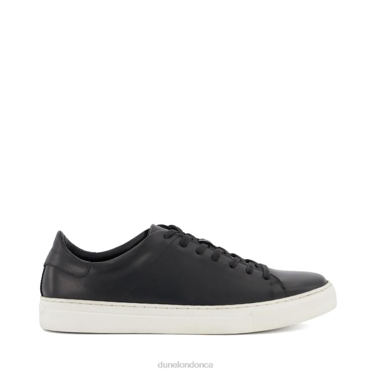 Dune London Terrence Men Lace-Up Leather Cup-Sole Trainers Black 2Z0DB764