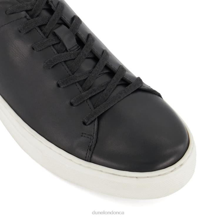 Dune London Terrence Men Lace-Up Leather Cup-Sole Trainers Black 2Z0DB764