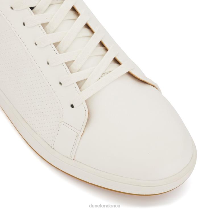 Dune London Tezzy Men Perforated Lace-Up Trainers White 2Z0DB711