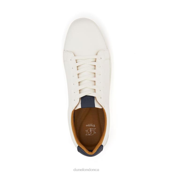 Dune London Tezzy Men Perforated Lace-Up Trainers White 2Z0DB711
