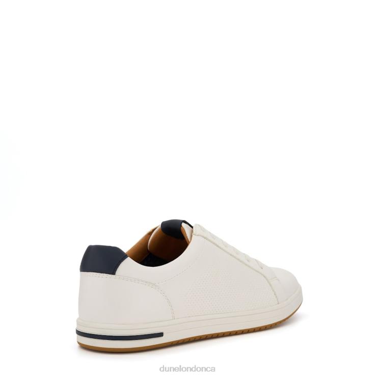 Dune London Tezzy Men Perforated Lace-Up Trainers White 2Z0DB711