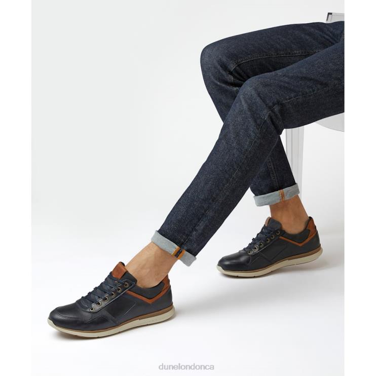 Dune London Thymes Men Lace Up Trainers Navy 2Z0DB867