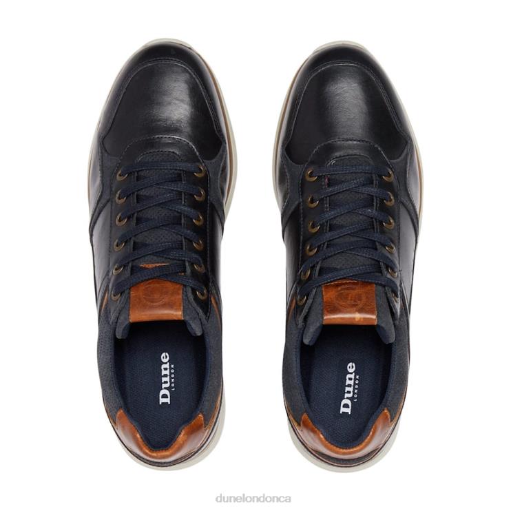 Dune London Thymes Men Lace Up Trainers Navy 2Z0DB867