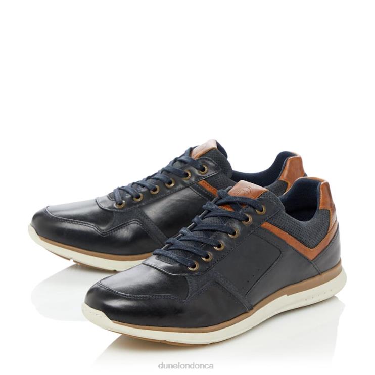 Dune London Thymes Men Lace Up Trainers Navy 2Z0DB867