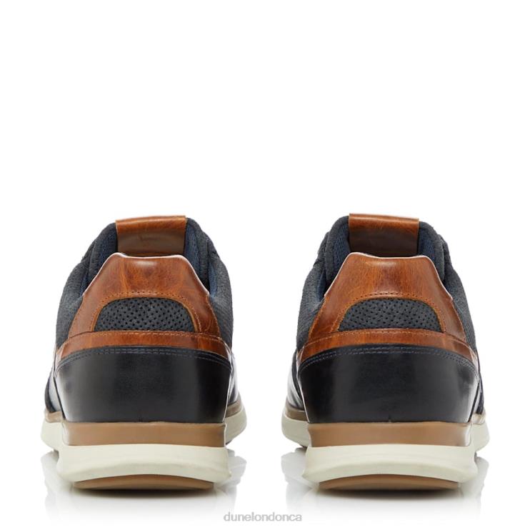 Dune London Thymes Men Lace Up Trainers Navy 2Z0DB867