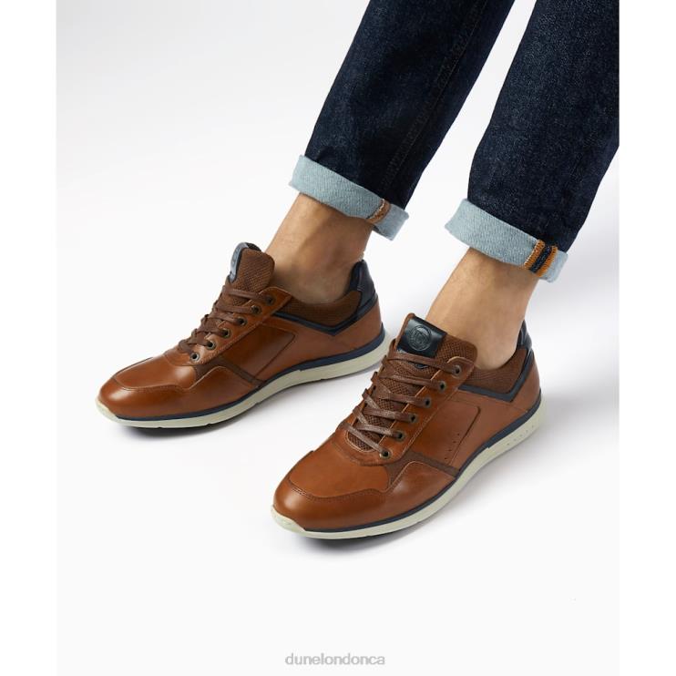 Dune London Thymes Men Wide Fit Lace Up Trainers Tan 2Z0DB888
