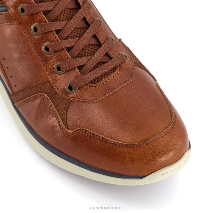 Dune London Thymes Men Wide Fit Lace Up Trainers Tan 2Z0DB888