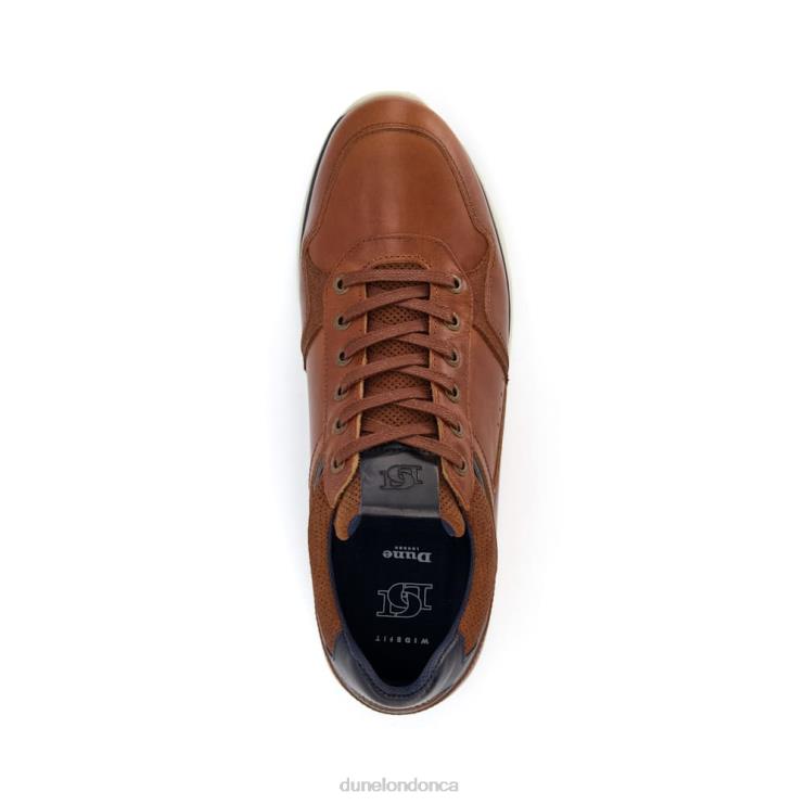 Dune London Thymes Men Wide Fit Lace Up Trainers Tan 2Z0DB888