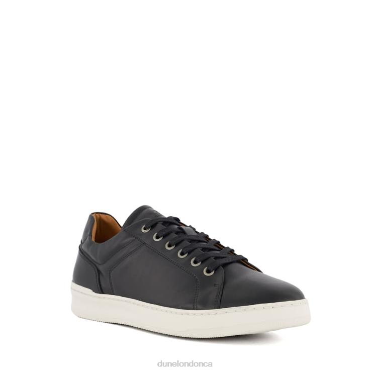 Dune London Toledo Men Leather Lace-Up Trainers Black 2Z0DB819
