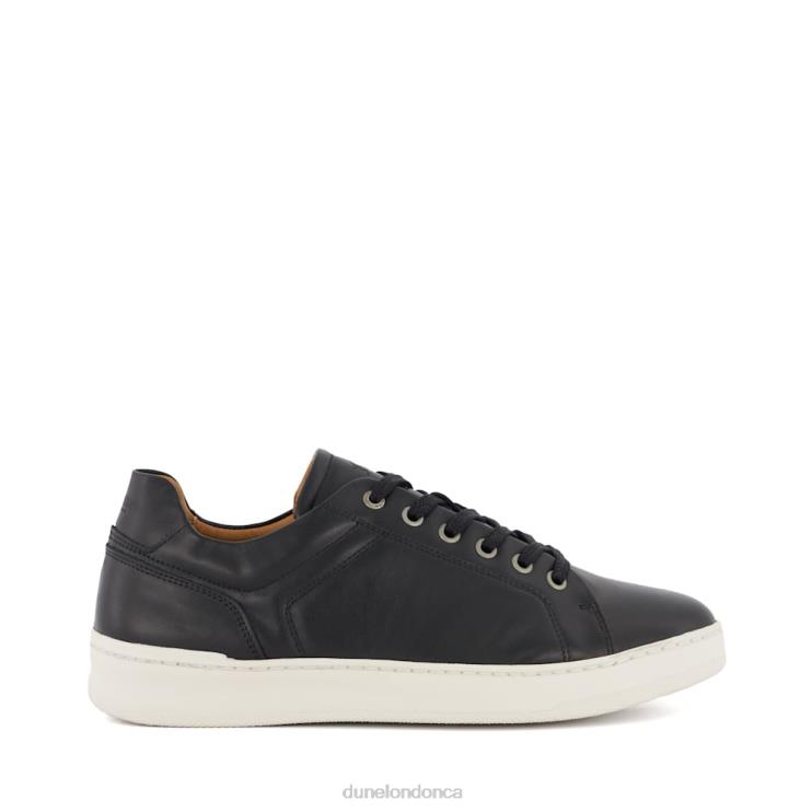 Dune London Toledo Men Leather Lace-Up Trainers Black 2Z0DB819