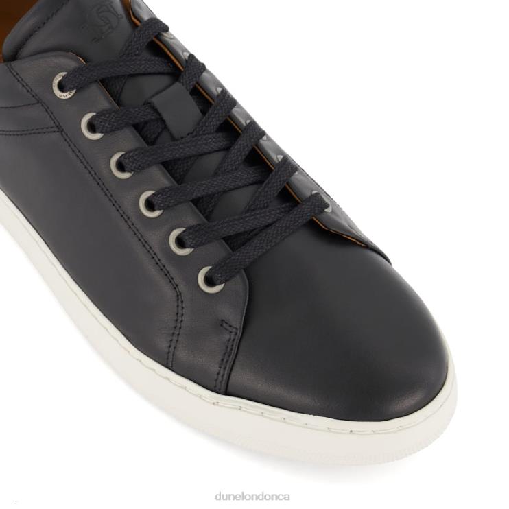 Dune London Toledo Men Leather Lace-Up Trainers Black 2Z0DB819