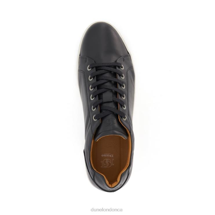 Dune London Toledo Men Leather Lace-Up Trainers Black 2Z0DB819