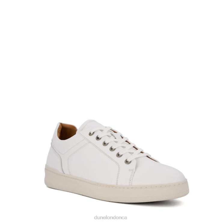 Dune London Toledo Men Leather Lace-Up Trainers White 2Z0DB680