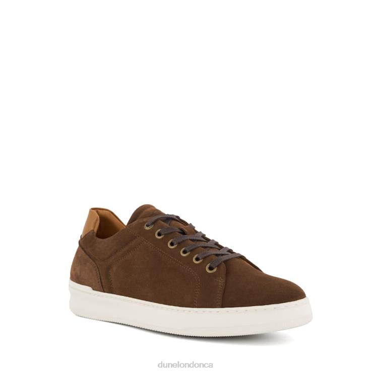 Dune London Toledo Men Suede Lace-Up Trainers Brown 2Z0DB700