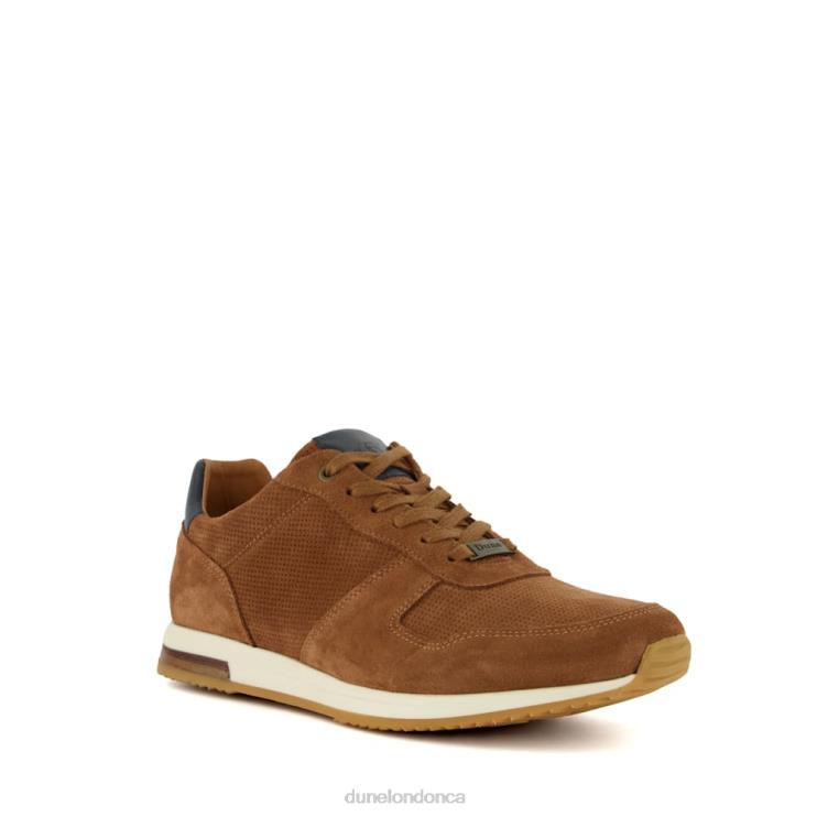 Dune London Trilogy Men Lace-Up Runner Trainers Tan 2Z0DB721
