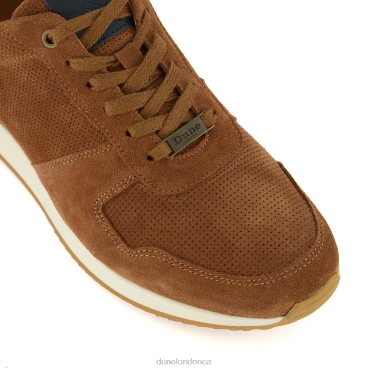 Dune London Trilogy Men Lace-Up Runner Trainers Tan 2Z0DB721