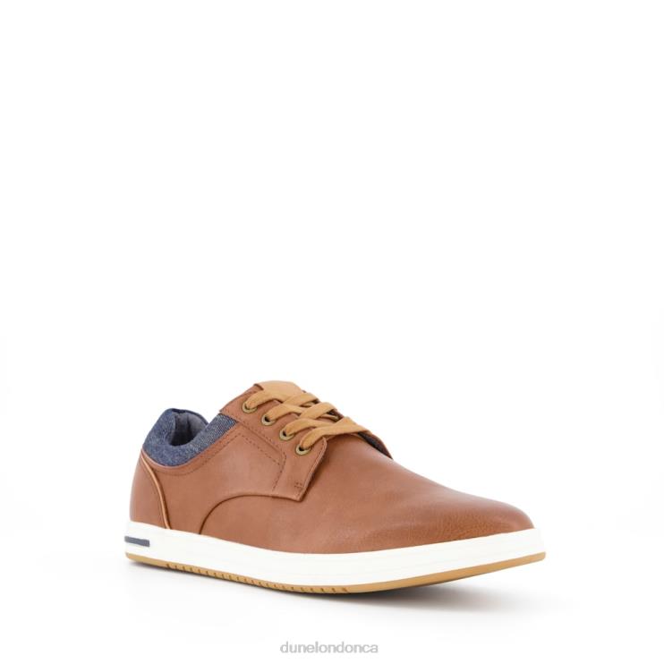 Dune London Trip Men Textured Lace-Up Trainers Tan 2Z0DB747