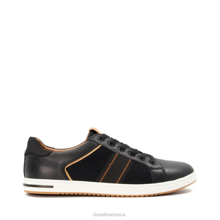 Dune London True Men Stripe Panel Trainers Black 2Z0DB830