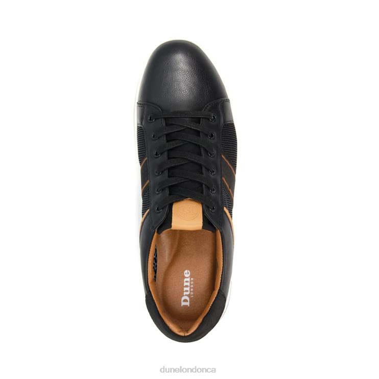 Dune London True Men Stripe Panel Trainers Black 2Z0DB830