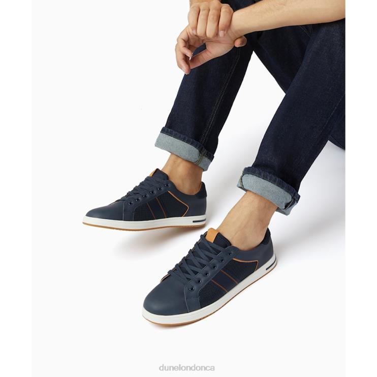 Dune London True Men Stripe Panel Trainers Navy 2Z0DB812