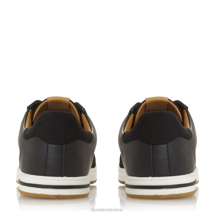 Dune London Trues Men Wide Fit Side Stripe Lace-Up Trainers Black 2Z0DB826