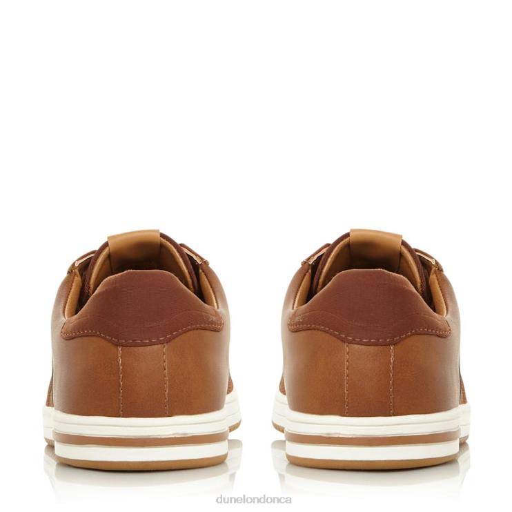 Dune London Trues Men Wide Fit Side Stripe Lace-Up Trainers Tan 2Z0DB887