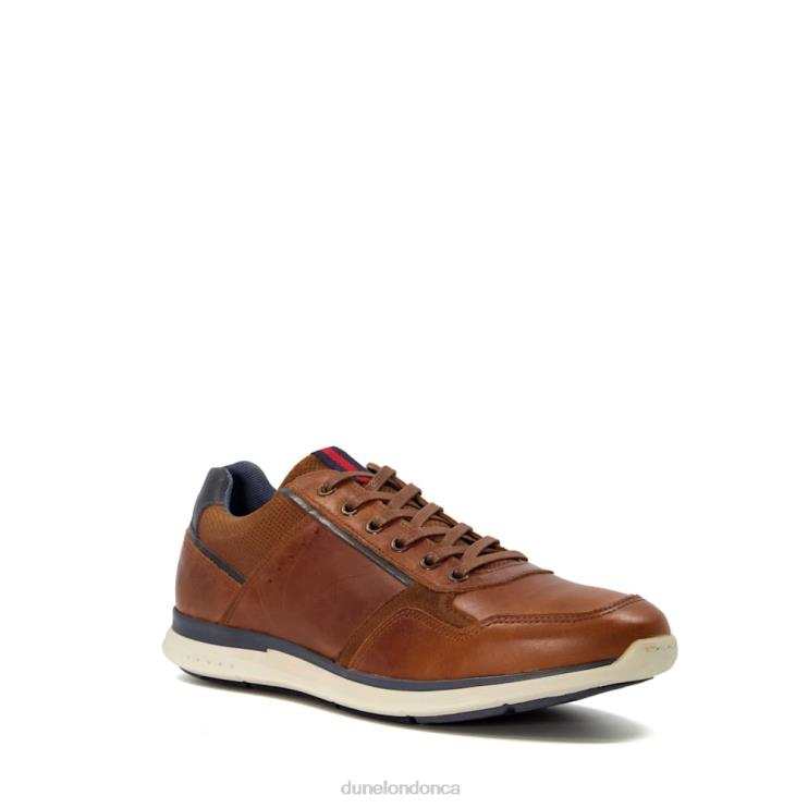 Dune London Tynecastle Men Stripe Tab Trainers Tan 2Z0DB889