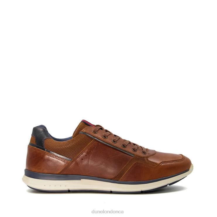 Dune London Tynecastle Men Stripe Tab Trainers Tan 2Z0DB889