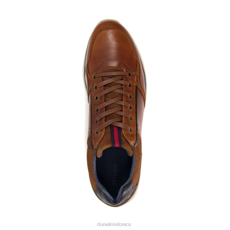 Dune London Tynecastle Men Stripe Tab Trainers Tan 2Z0DB889