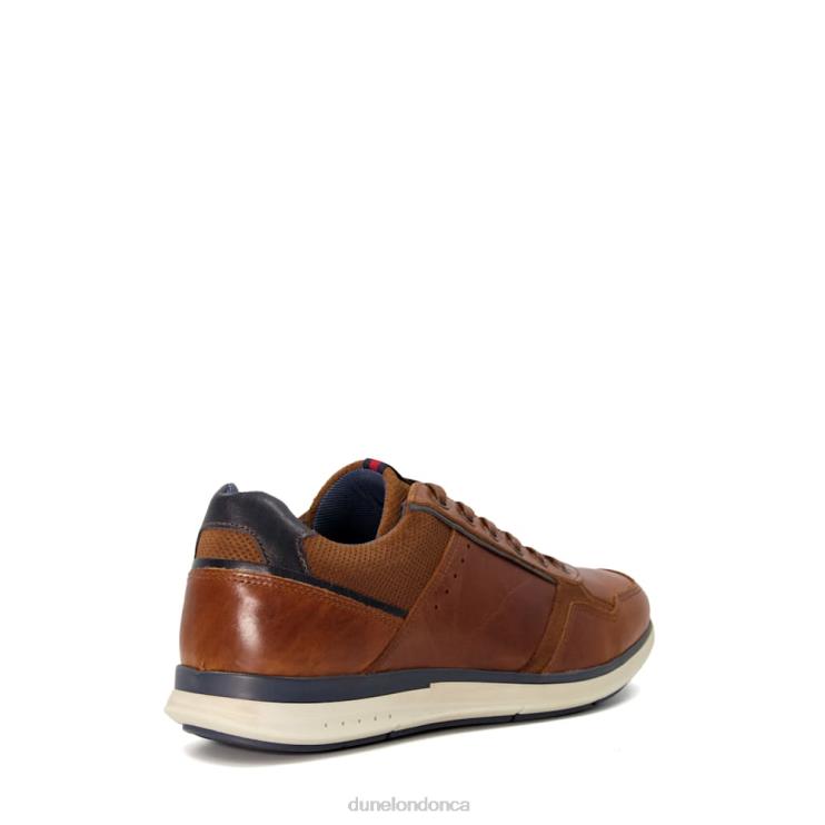 Dune London Tynecastle Men Stripe Tab Trainers Tan 2Z0DB889