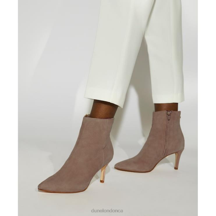 Dune London Obsessive 2 Women Kitten Heel Pointed Toe Ankle Boots Taupe 2Z0DB307