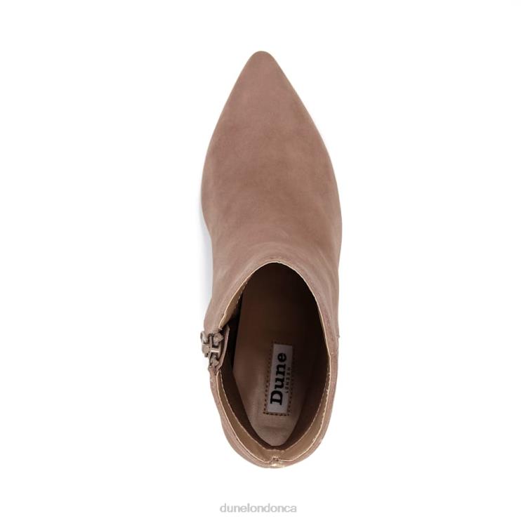 Dune London Obsessive 2 Women Kitten Heel Pointed Toe Ankle Boots Taupe 2Z0DB307