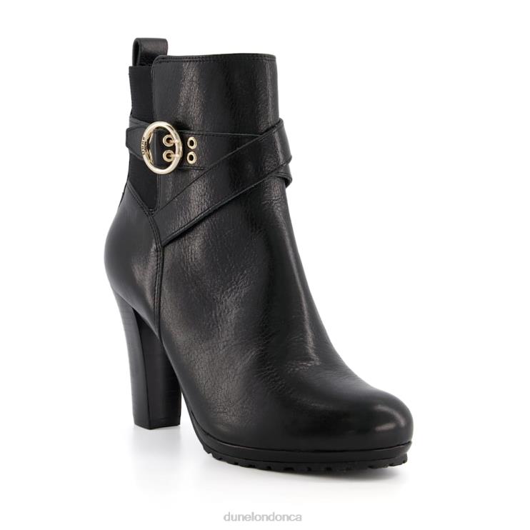 Dune London Oreana Women Leather Buckle-Strap Ankle Boots Black 2Z0DB374