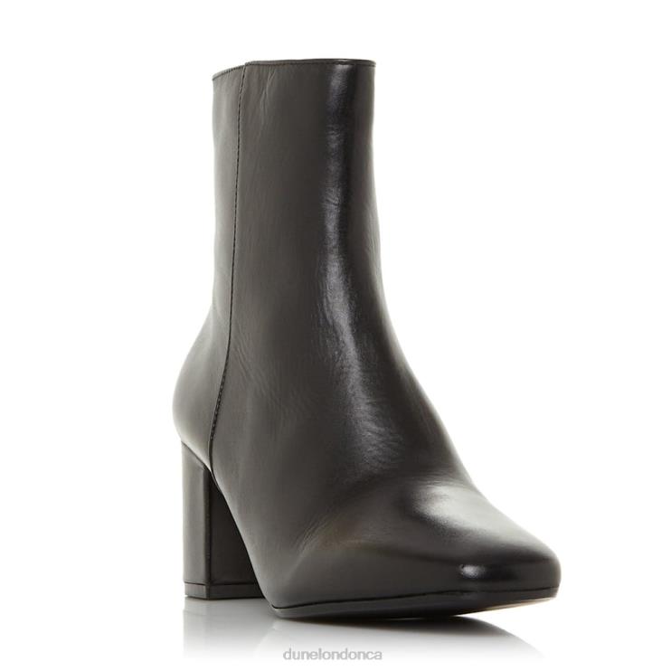 Dune London Oregon Women Square Toe Mid Heel Ankle Boots Black 2Z0DB612