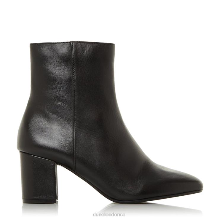 Dune London Oregon Women Square Toe Mid Heel Ankle Boots Black 2Z0DB612