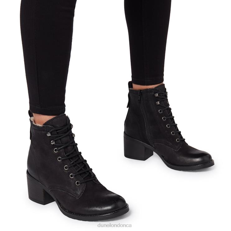 Dune London Patsie D Women Lined Leather Block-Heel Ankle Boots Black 2Z0DB414