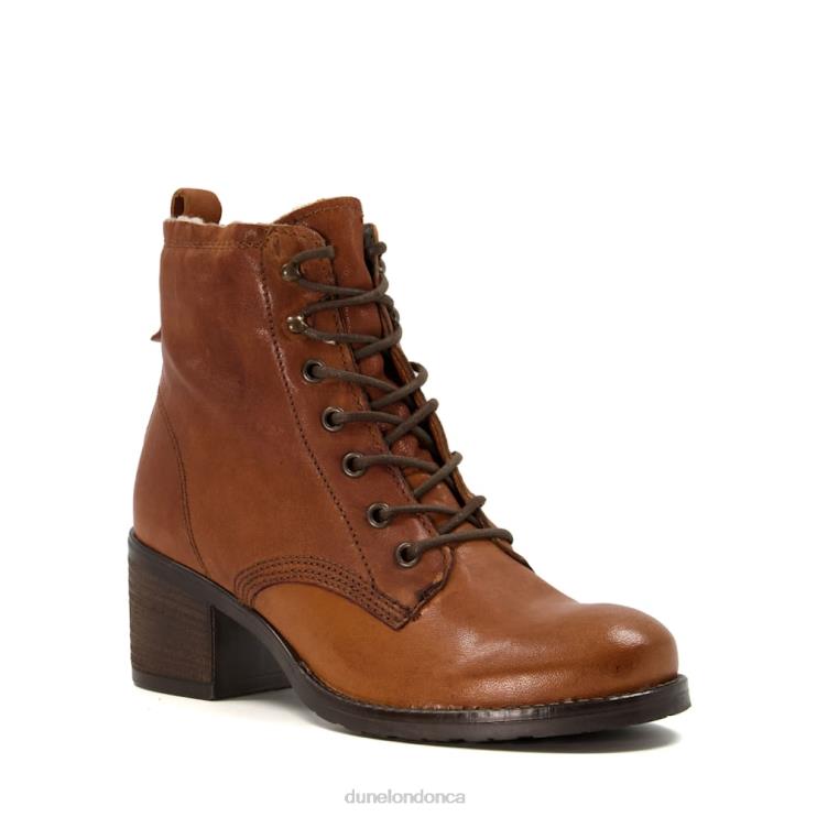 Dune London Patsie D Women Lined Leather Block-Heel Ankle Boots Tan 2Z0DB420
