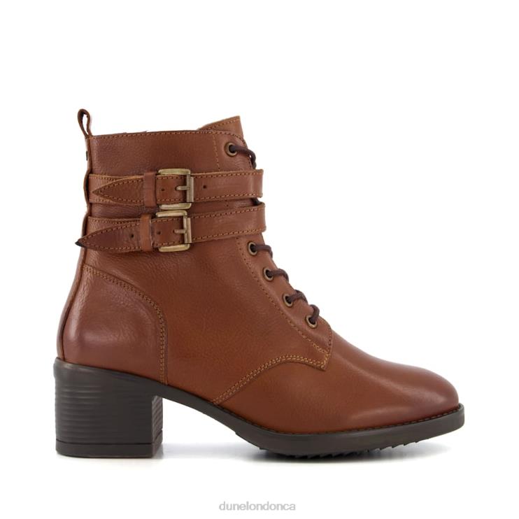 Dune London Paxan Women Wide Fit Buckle Detail Ankle Boots Tan 2Z0DB358