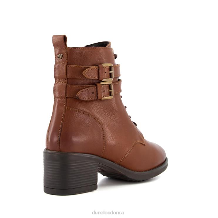 Dune London Paxan Women Wide Fit Buckle Detail Ankle Boots Tan 2Z0DB358