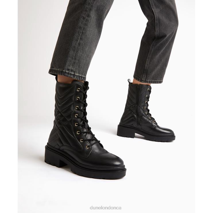 Dune London Paynter Women Quilted Biker Boots Black 2Z0DB357