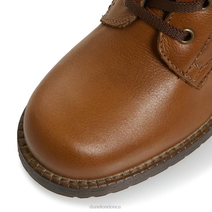 Dune London Pearse Women Lace Up Mid Block Heel Ankle Boots Tan 2Z0DB611
