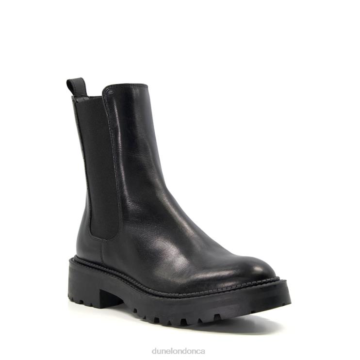 Dune London Picture Women Leather Cleated Biker Boots Black 2Z0DB433