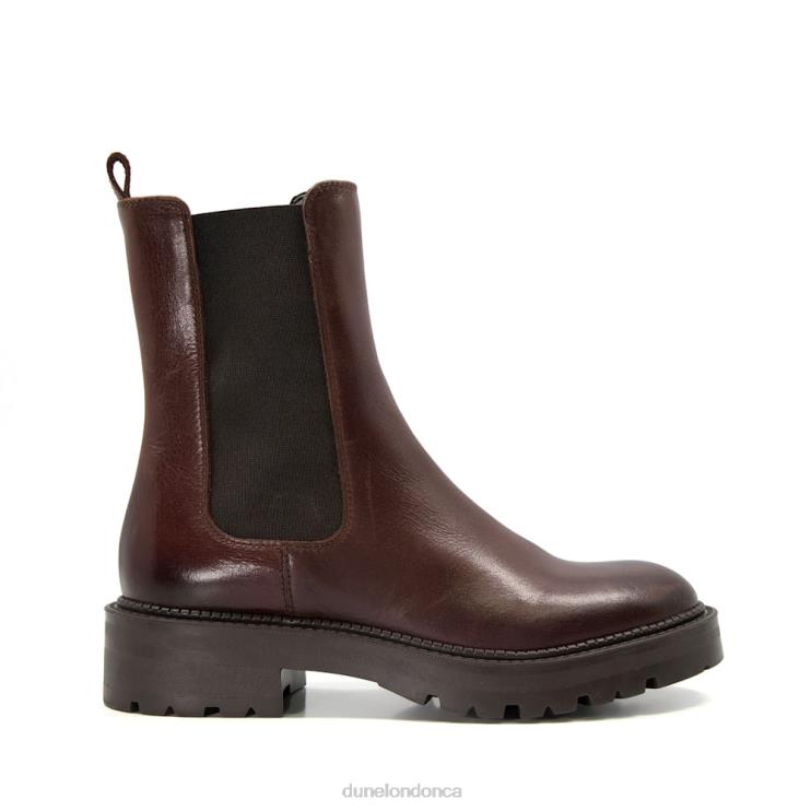 Dune London Picture Women Leather Cleated Biker Boots Brown 2Z0DB314