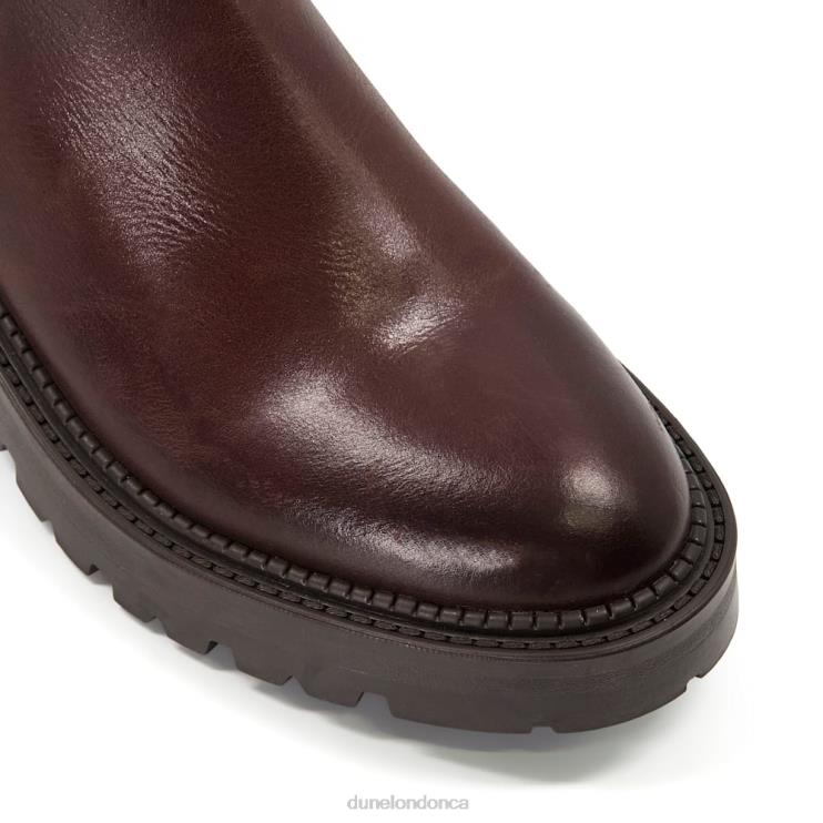 Dune London Picture Women Leather Cleated Biker Boots Brown 2Z0DB314