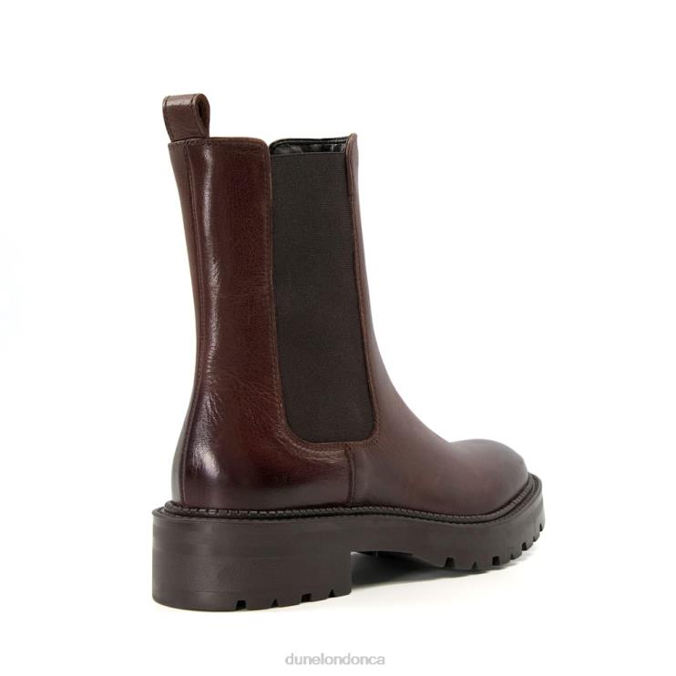 Dune London Picture Women Leather Cleated Biker Boots Brown 2Z0DB314