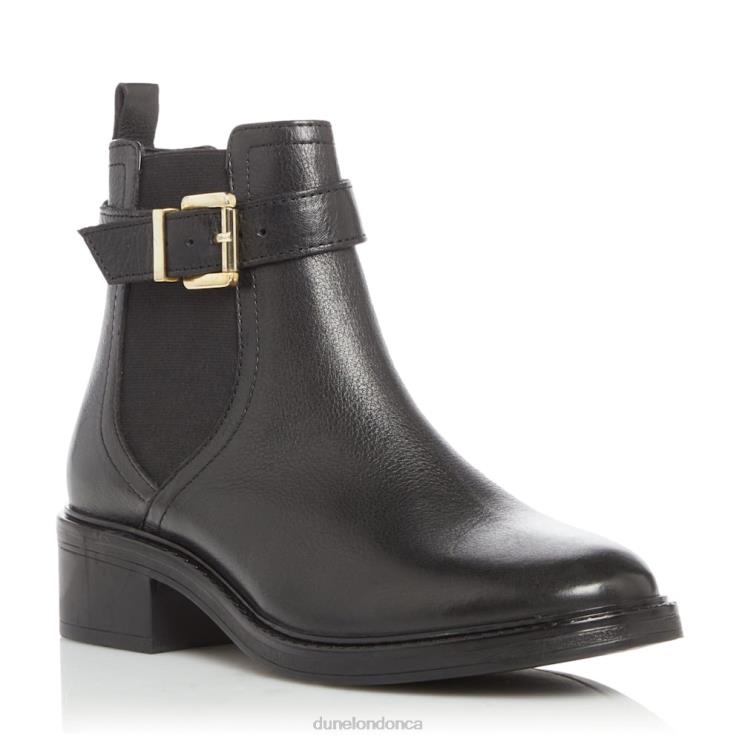 Dune London Piros Women Buckle Strap Ankle Boots Black 2Z0DB618